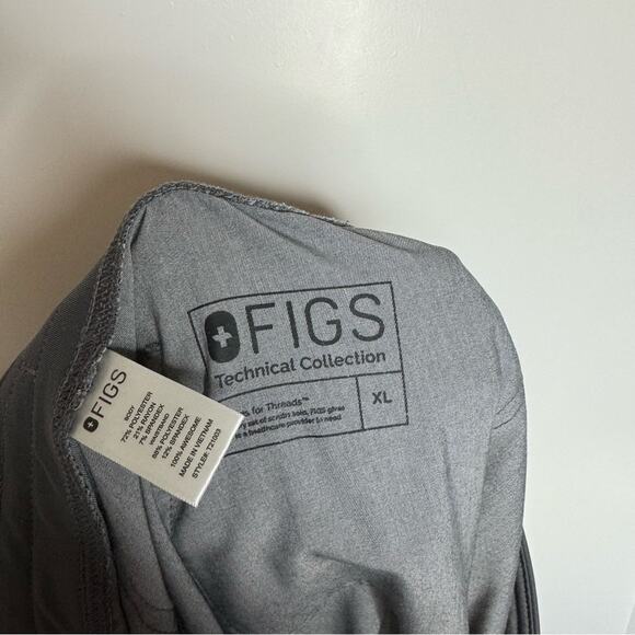 Figs Livingston Basic Scrub Pants Grey Teal Straight Leg Size XL - Picture 8 of 8